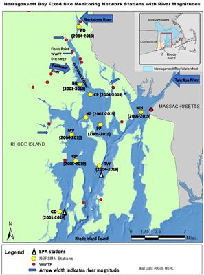 Effect of nutrient reductions on dissolved oxygen and pH: a case study of Narragansett bay